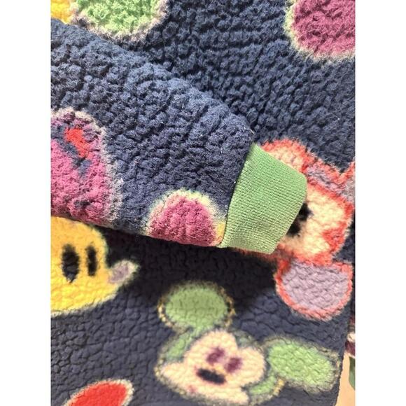 Disney Parks Japan Kids Mickey Mouse Fleece Sweatshirt Size L Navy Soft Fuzzy - Picture 4 of 8